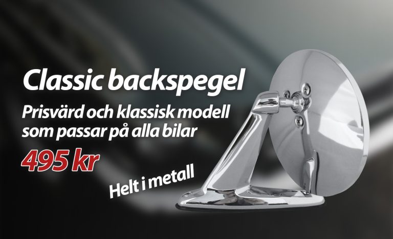 Classic backspegel, klassisk modell helt i metall
