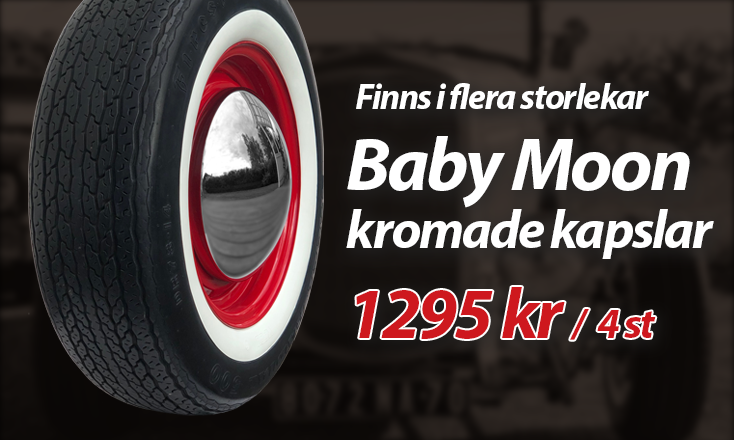 Kromade Baby Moon-kapslar, finns i flera storlekar