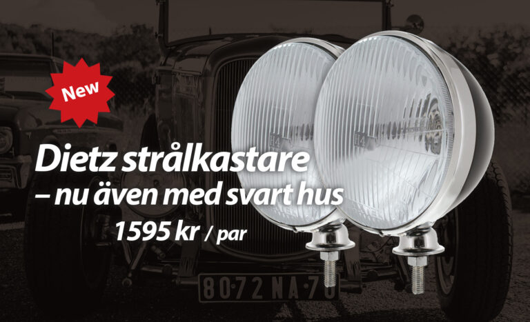 Nyhet! Dietz Hot Rod strålkastare med svart hus