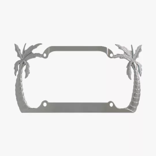 Chrome Palm nummerskyltsram