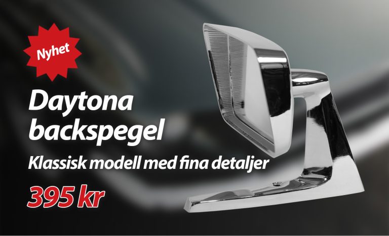Daytona backspegel. Klassisk modell med fina detaljer.