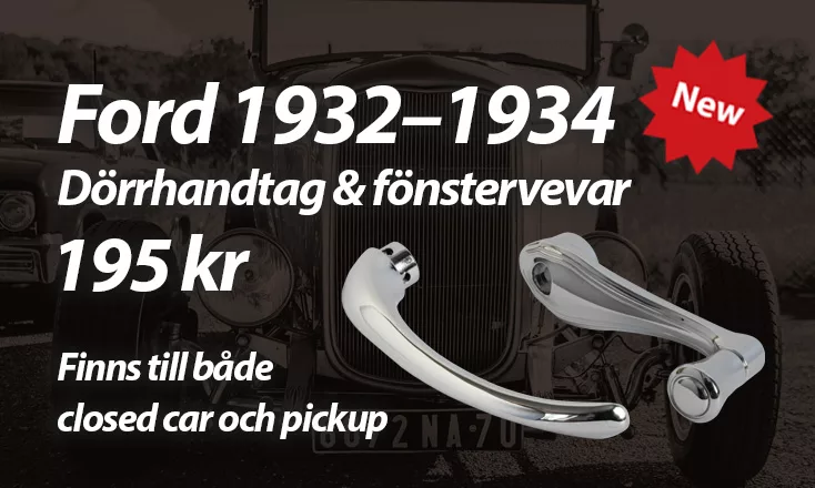 Ford 1932–1934 dörrhandtag och fönstervevar