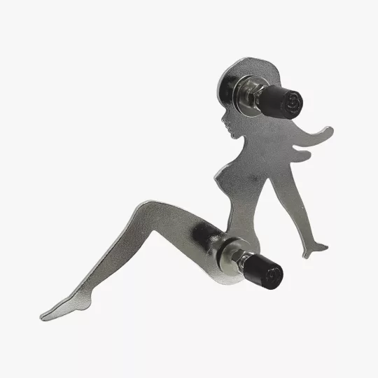 Naked Lady kromat grillemblem - Bild 4