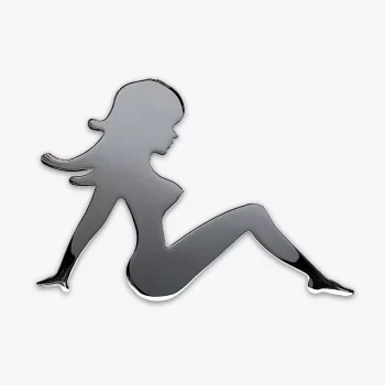 Naked Lady kromat grillemblem