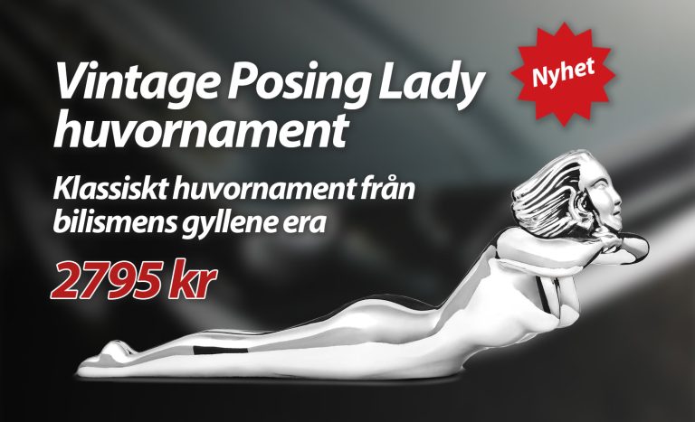 Vintage Posing Lady huvornament